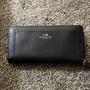 Coach Black Saffiano Leather Wallet